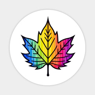 Funky Maple Leaf Magnet